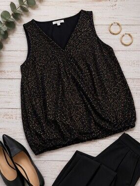 ERI & ALI METALLIC TOP